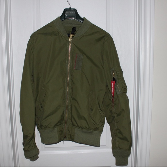Alpha Industries Olive Bomber Jacket - Picture 6 of 7